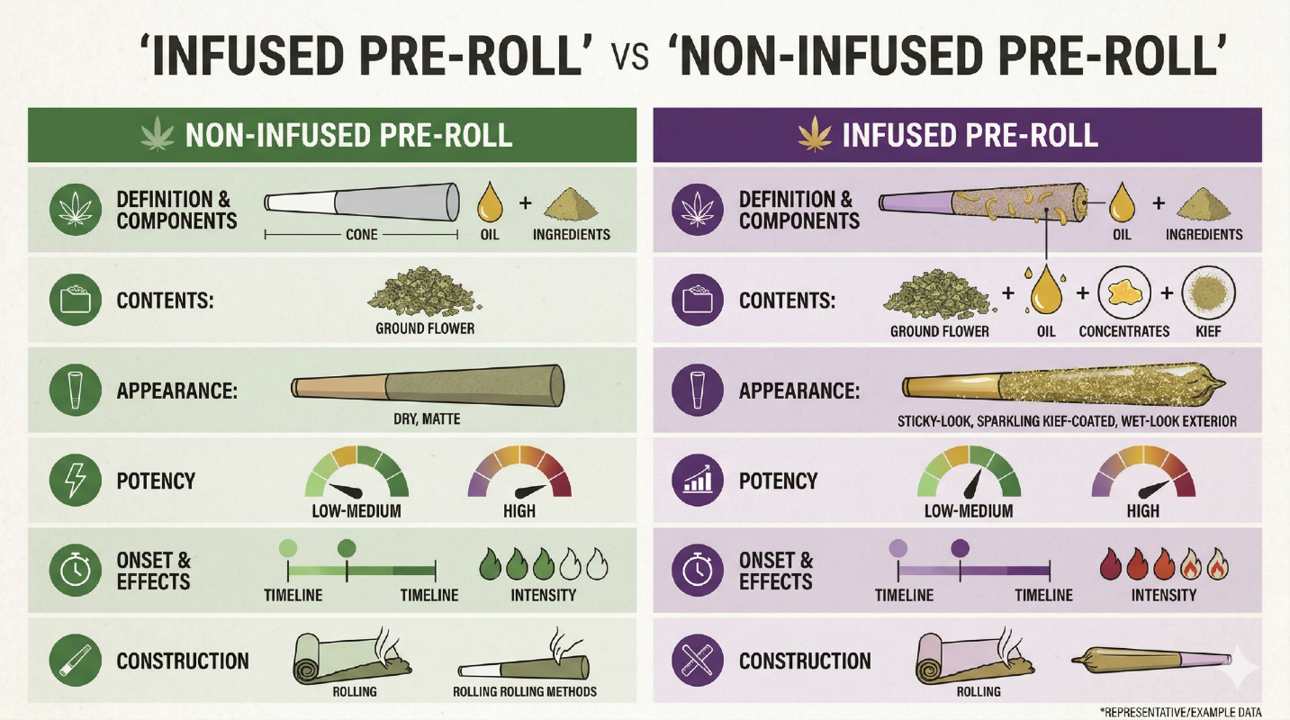 infused vs non-infused pre-roll